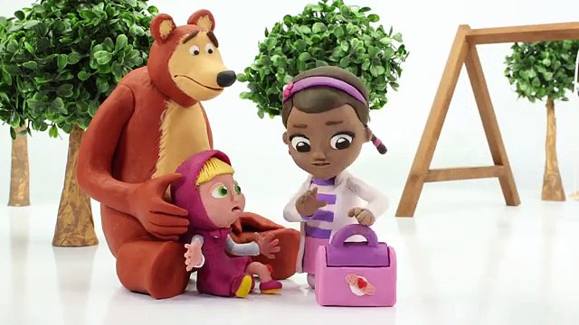 Masha Doing Make Up Masha Shops at the Beauty Shop Masha and The Bear Stop Motion Full Episodes