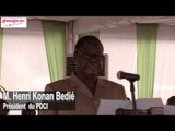 Discours du président Henri Konan Bedié lors de la réception des travaux du siège du PDCI