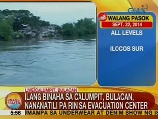 UB: Baha sa Barangay Sapang Bayan, Calumpit, Bulacan umabot nang lampas tao