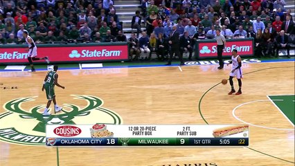 Russell Westbrook And One | Thunder vs Bucks | January 2, 2017 | 2016 17 NBA Season
