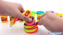 DIY How to Make Play Doh Rainbow Candy Ice Cream Modelling Clay * RainbowLearning