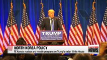 N. Korea's nuclear and missile programs on Trump's radar: White House