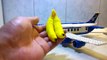 Lego Skybus Big Airplane transport Play-Doh banana and The Incredible Hulk is coming for banana.