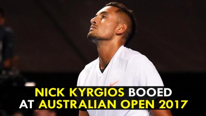 Nick Kyrgios booed by his own crowd after crashing out of Australian Open