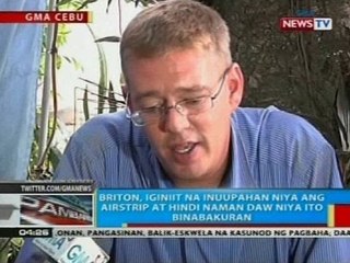 Briton, inaresto dahil sa pagbabakod umano sa airstrip sa Bantayan Island na pag-aari ng gobyerno