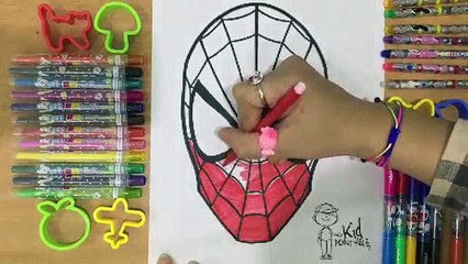 Toy Spiderman mask for kids learn shapes and colors