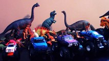 Dinosaurs and Monster Truck -- For Children and Toddlers LEARNING Numbers, Shapes, Colors