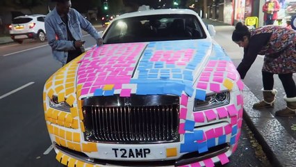 STICKER PRANK ON ROLLS ROYCE - (GONE WRONG)