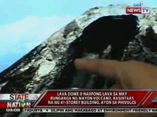 SONA: Lava dome sa may bunganga ng Mayon Volcano, kasing-taas na ng 41-storey building
