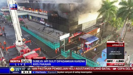 Pemadaman Kebakaran Pasar Senen Terkendala Air dan Pedagang Nekat