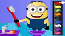Learn Colors with Teeth Brush, Teach Colours, Funny Minions Banana Learning Videos by Baby Kids Toys
