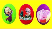 HUEVOS PLASTILINA Frozen Elsa Masha y el Oso Peppa Pig Play Doh Surprise Eggs Masha and the Bear