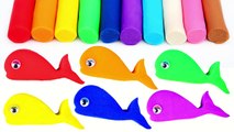 PlayDough Modelling Clay Rainbow Whales Molds Fun and Creative For Kids Learn Colors Play