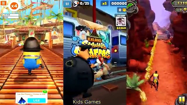 Despicable Me 2 Minion Rush Vs Subway Surfers Vs Temple Run 2 Blazing Sands