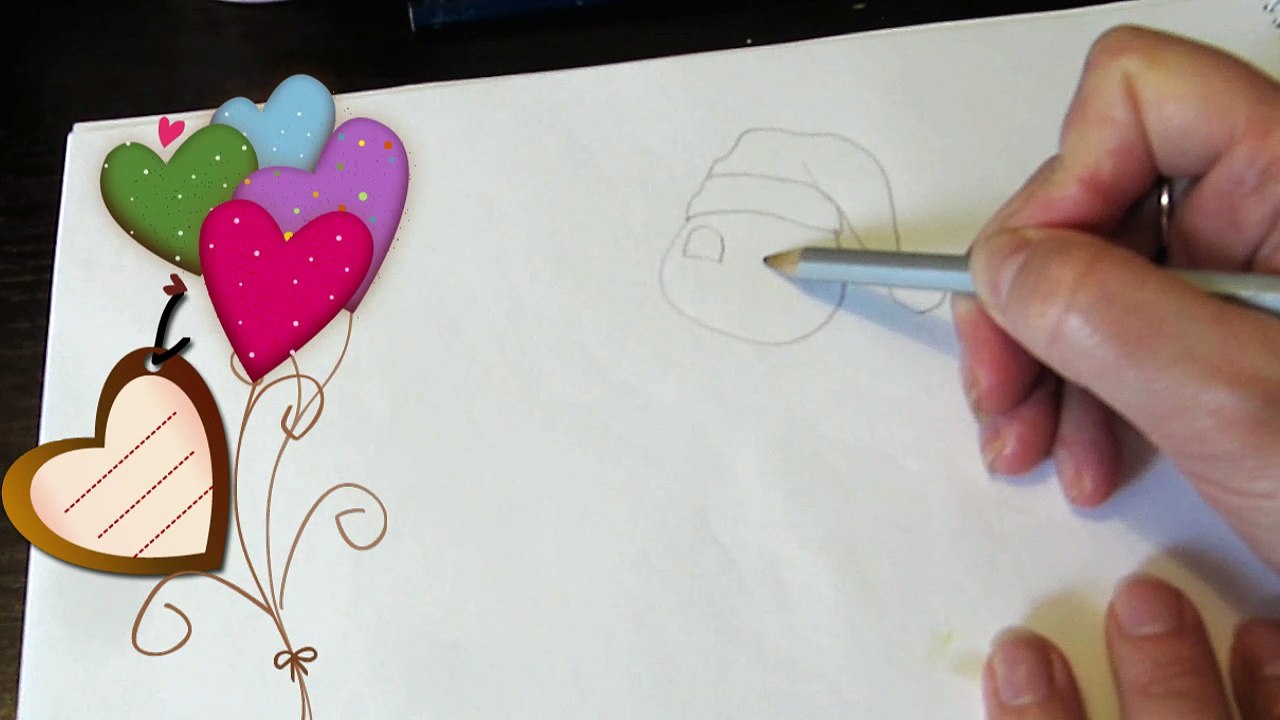 Говорящая Анжела. Как нарисовать говорящую Анжелу поэтапно по шагам для детей