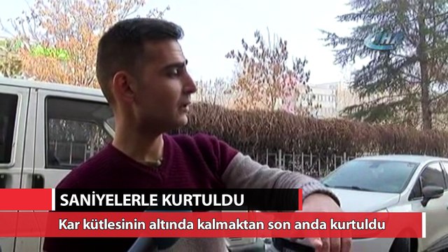 Kar kütlesinin altında kalamktan son anda kurtuldu