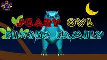 Scary Owl Finger Family | Animal Finger Family Nursery Rhymes