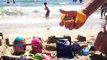 Opening Angry Birds, Power Rangers, Adventure Time, Moshi Monster Surprises at the Beach