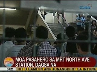 UB: Mga pasahero sa MRT North Avenue Station, dagsa na