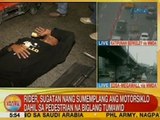 UB: Rider, sugatan nang sumemplang ang motorsiklo dahil sa pedestrian na biglang tumawid