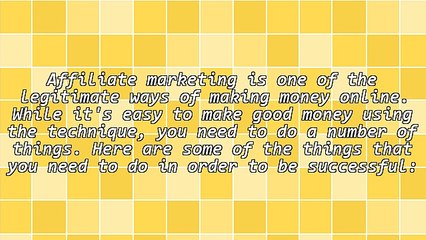 4 Tips On How To Be A Successful Affiliate Marketer