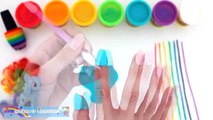 Play Doh How to Make My Little Pony Rainbow NailArt with Play-Doh RainbowLearning