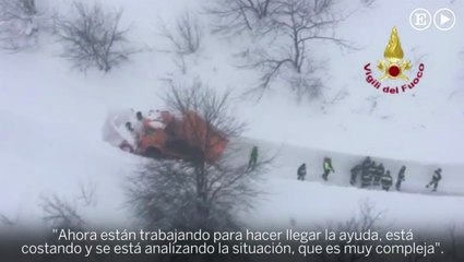 Alud en un hotel de Italia