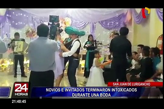 Novios e invitados terminaron intoxicados en boda