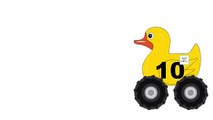 Duck Monster Trucks Teaching Numbers 1 to 10 - Learning Numbers for Kids Baby Toddlers