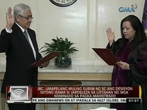 JBC, umapela na suriin muli ng SC ang naging desisyon tungkol kay Justice Jardeleza