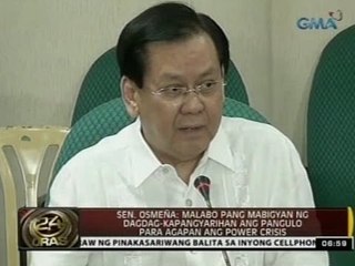 Sen. Osmeña: Malabo pang mabigyan ng dagdag-kapangyarihan ang Pangulo para agapan ang power crisis