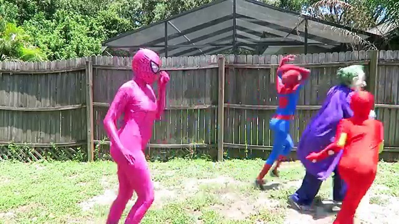 Spiderman vs Frozen Elsa vs T-Rex vs Godzilla - w/ Monster MEGA Compilation! - Funny Superheroes :)