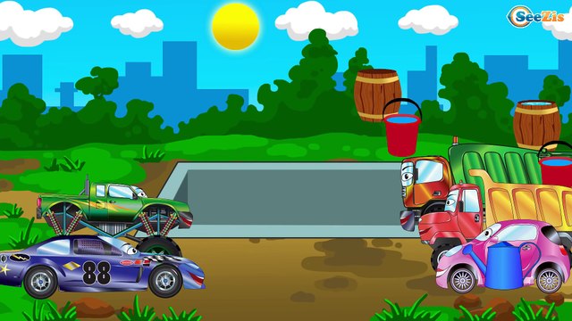 Çizgi Filmler - Yarış Arabası - Akıllı Arabalar - Kamyon çizgi film - Türkçe İzle