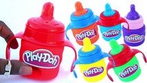 DIY How To Make Play Doh Baby Drinking Bottles Mighty Toys Modelling Clay Learn Colors