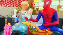 siêu nhân người nhện spiderman và Công Chúa Frozen Elsa Ngoài Đời Thực -スパイダーマンと氷の女王エルザ