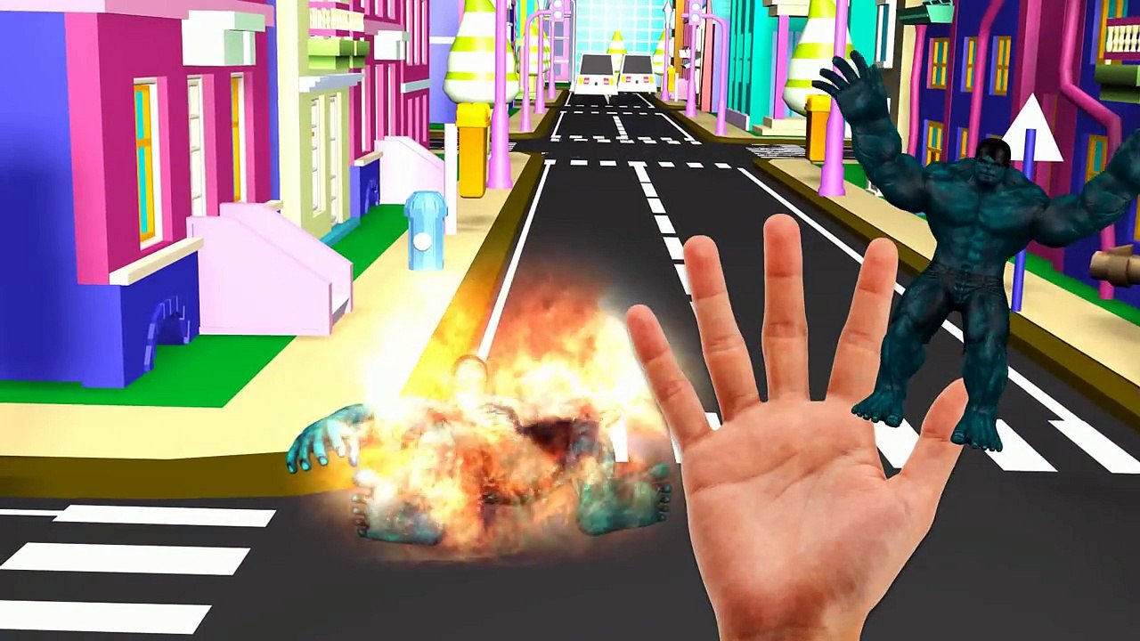 Finger Family Children Nursery Rhymes Hulk Cartoon 3D | Finger Family Rhymes For Children Cartoons