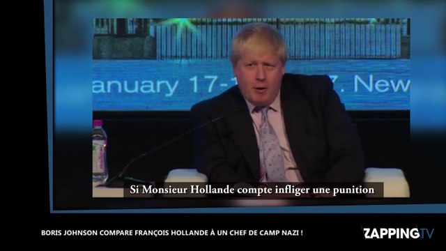 François Hollande comparé à un nazi, le dérapage de Boris Johnson (Vidéo)