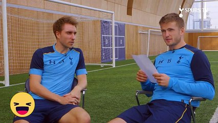Eric Dier ensinar Eriksen a falar português