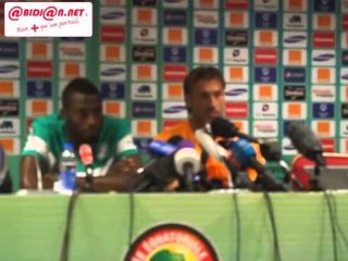 CAN 2015: Wilfried Kanon et Renard en conférence avant la Finale contre le Ghana
