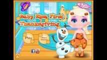 ᴴᴰ ♥♥♥ Disney Frozen Games - Princess Baby Elsa First Thanksgiving - Baby videos games for kids