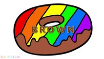 Learn Colors with Rainbow Cupcake Coloring Pages (19) Rainbow Donut Cake Popsicle Ice Cream