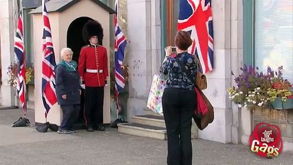 Old Woman Abuses British Royal Guard