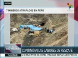 Derrumbe deja atrapados a siete mineros en Perú