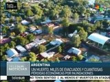 Inundaciones afectan a cuatro provincias de Argentina