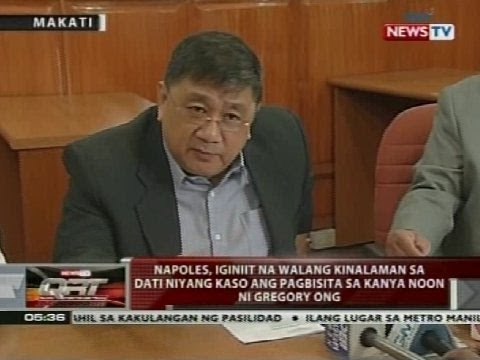 Napoles, iginiit na walang kinalaman sa dati niyang kaso ang pagbisita sa kanya noon ni Gregory Ong