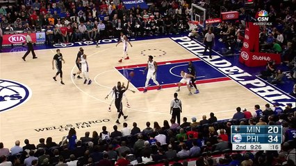 Joel Embiid Blocks Shabazz Muhammad | Timberwolves vs Sixers | January 3, 2017 | 2016 17 N