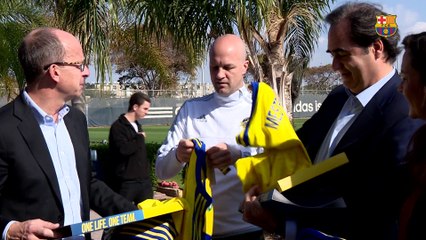 Nacho Mestre: "El nombre del Barça es muy importante aquí y el recibimiento ha sido espectacular"