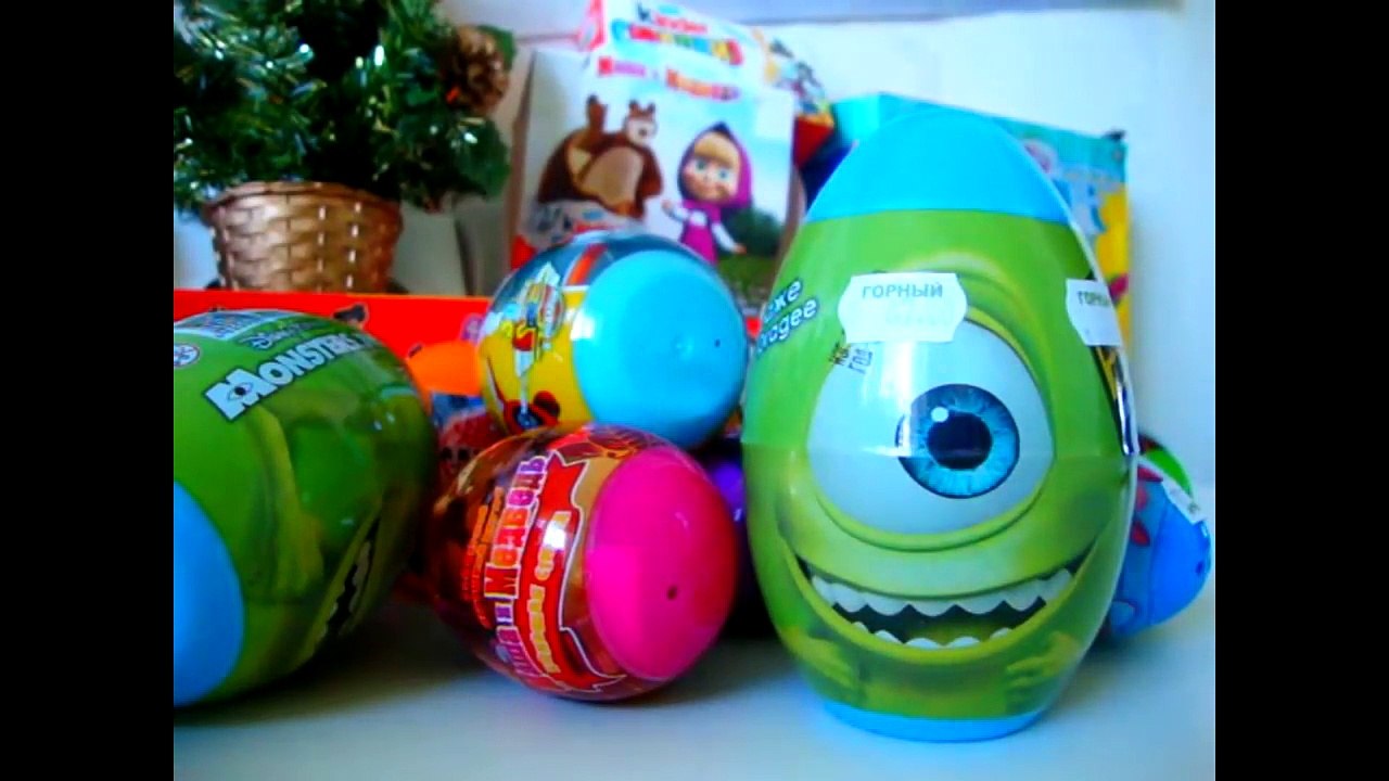 Киндер Сюрпризы,Unboxing Kinder Surprise Eggs,Большой выпуск с киндерами,Toys Angry Birds,Cars,Барби