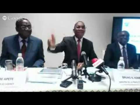 Conférence bilan du Ministre de la Poste et des TIC, Koné Bruno