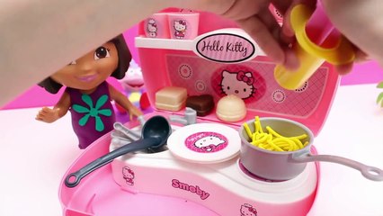 Dora The Explorer Chef Hello Kitty Mini Kitchen Play Doh Food Toy Food Dora La Exploradora Toys